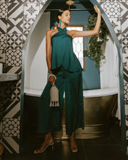 Teal Halter Crossover Set